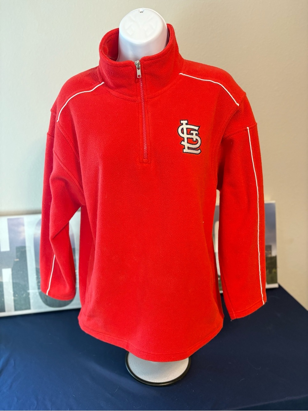 Kids Red Quarter-Zip Fleece Top